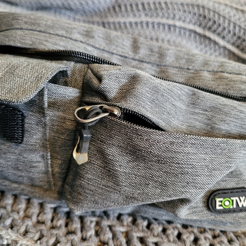Gray Waist Pack Unisex with Elastic Waistband - Picture 14 of 14